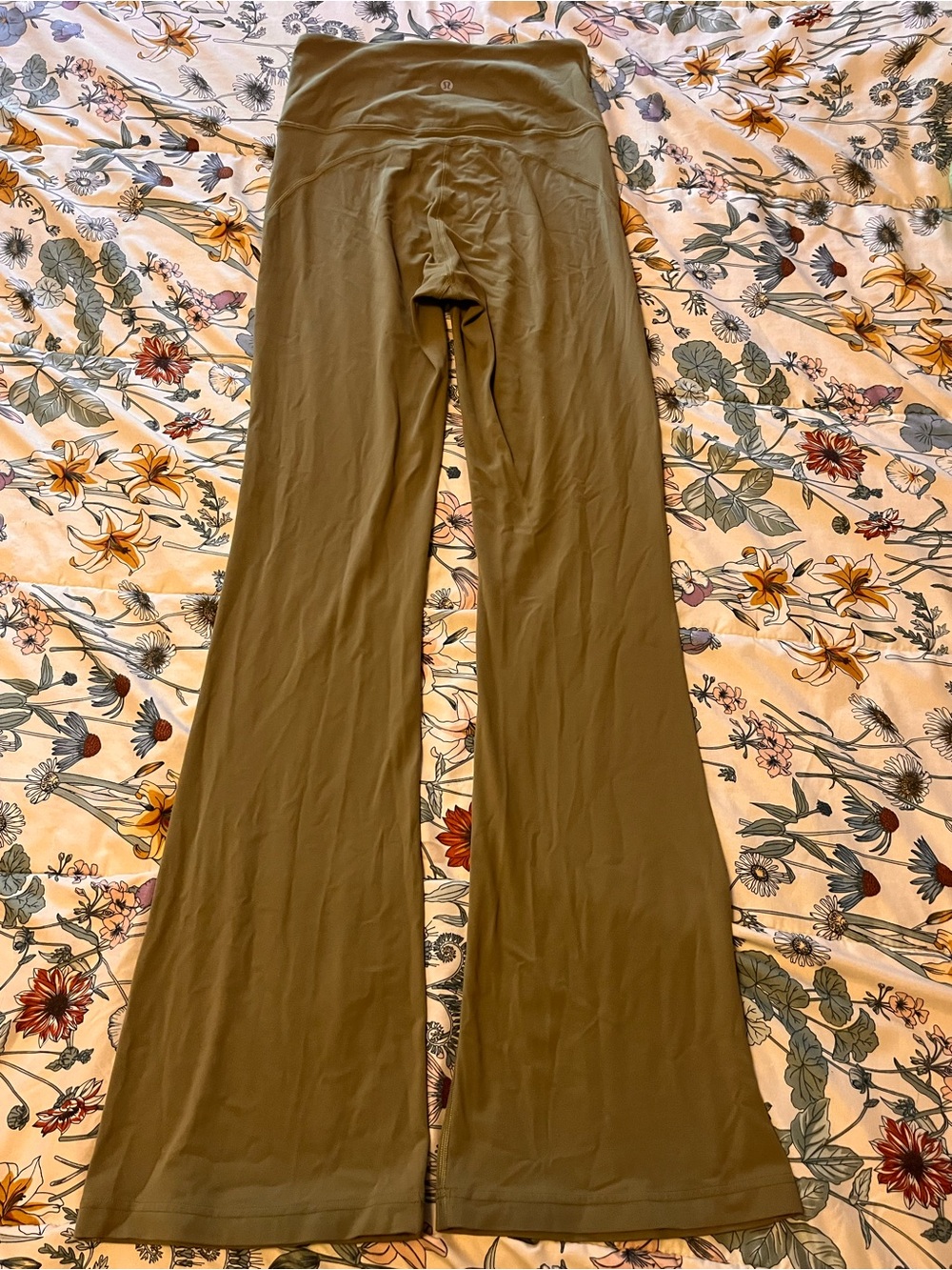 lululemon athletica Olive Green Flare Leg Yoga Pants